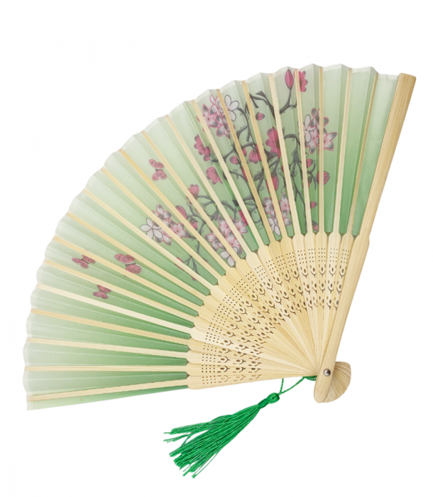 Evantai pliabil din bambus CHIBA, Bej Verde [2]
