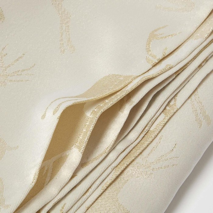 Față de masă Craciun FESTIVE - Crem cu model reni aurii, 150x180cm [4]