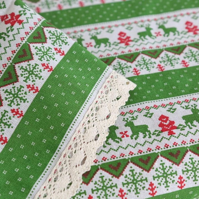Fata de Masa de Craciun Verde – Model Festiv 150×200 cm [3]