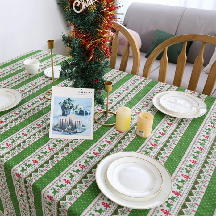 Fata de masa Craciun FESTIVE, Verde, 110x150cm [4]