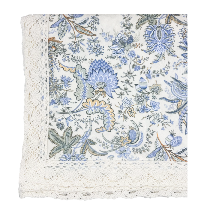 Fata de masa Vintage JARDIN cu motive florale si dantela [1]