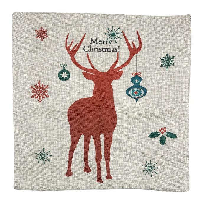 Față de pernă decorativă Crăciun – model cu ren [1]