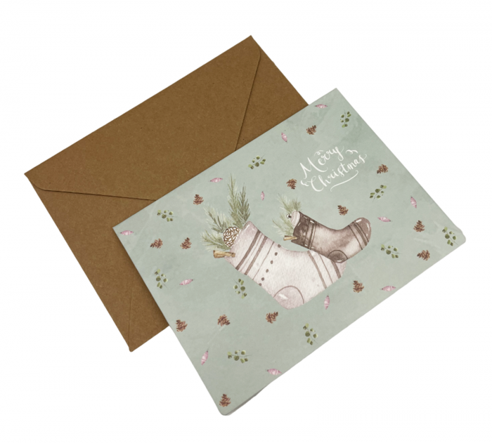 Felicitare Craciun Pastel Xmas 8.5x11.5cm, Set 6 bucati [8]