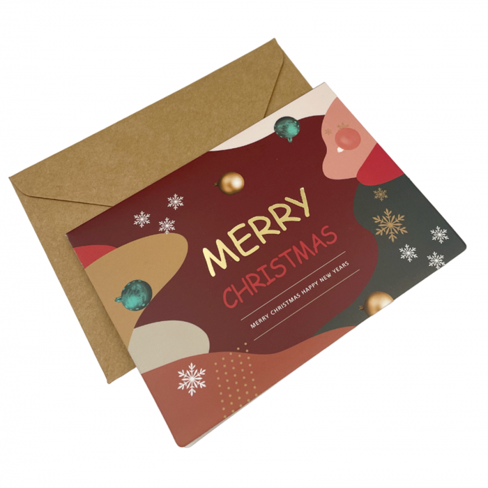 Set 6 Felicitari Craciun MERRY CHRISTMAS, 8.5x11.5cm [4]