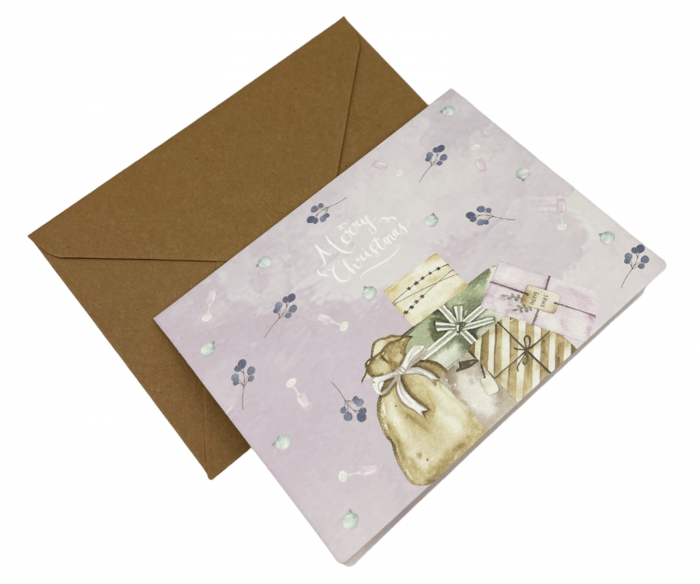 Felicitare Craciun Pastel Xmas 8.5x11.5cm, Set 6 bucati [7]
