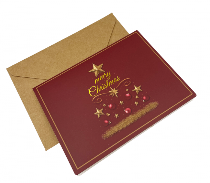 Set 6 Felicitari Craciun MERRY CHRISTMAS, 8.5x11.5cm [6]