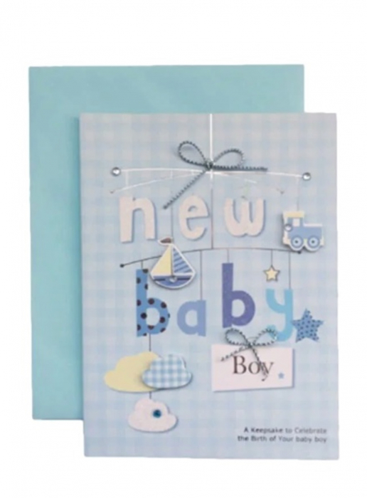 Felicitare cu plic BABY BOY pentru botez, 10x14cm [1]