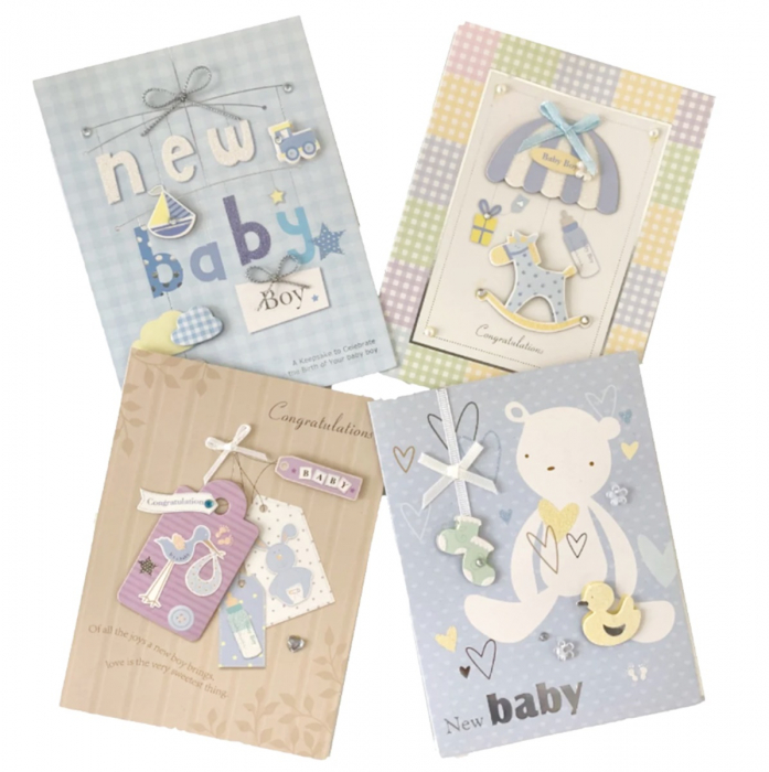 Felicitare cu plic BABY BOY pentru botez, 10x14cm [3]