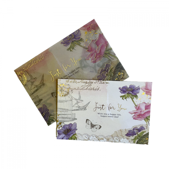 Felicitare cu plic pergament JUST FOR YOU, 10x14cm [2]