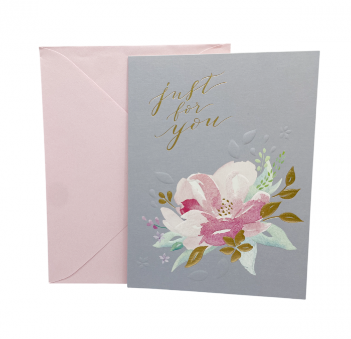 Felicitare cu plic roz FOR YOU [3]