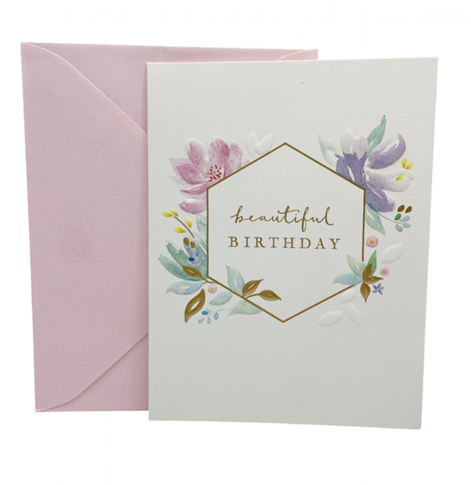 Felicitare cu plic roz BIRTHDAY WISHES [1]