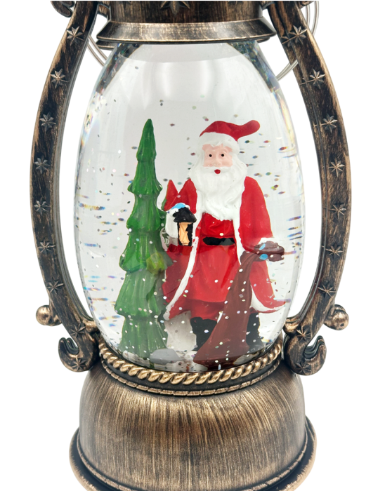 Felinar muzical LED cu Moș Crăciun și Efect Ninsoare JOY [2]