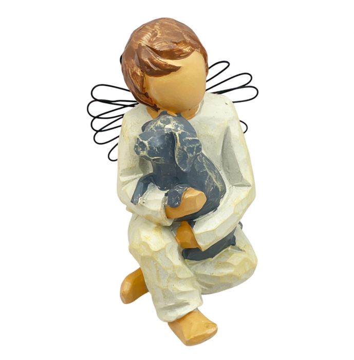 Figurina Inger LIAM cu catel in brate, Crem, 11cm [2]