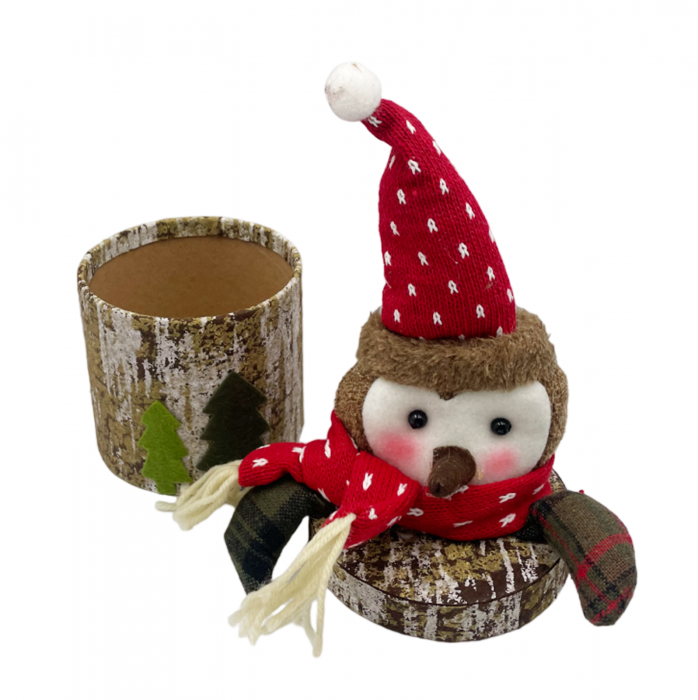 Cutie cadou Craciun cu Bufnita WINKY, 10x30cm [2]