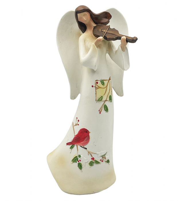 Figurina Craciun Inger cu instrument muzical HOLLY, 24cm [1]
