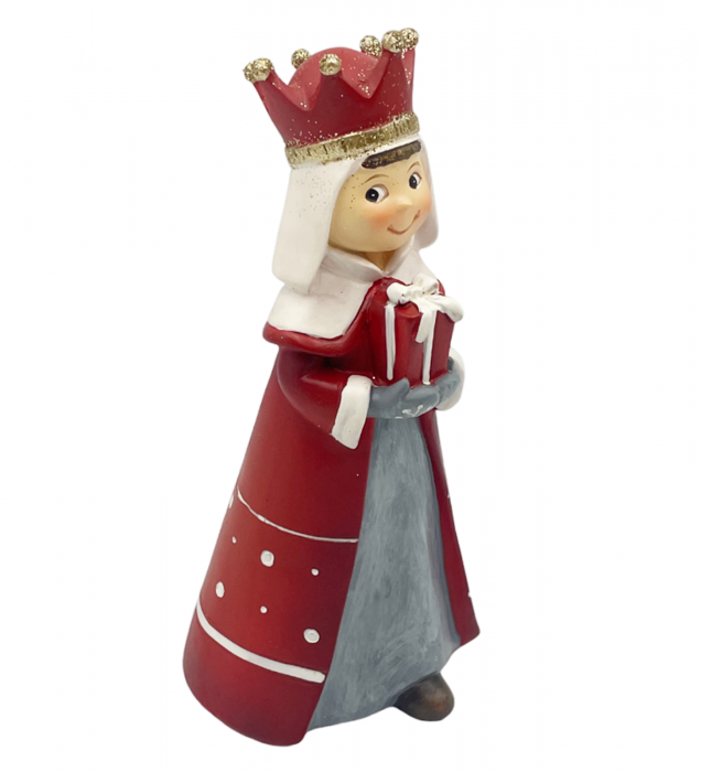 Figurina Craciun Printesa cu coroana si mantie NATALIE, 16cm [1]
