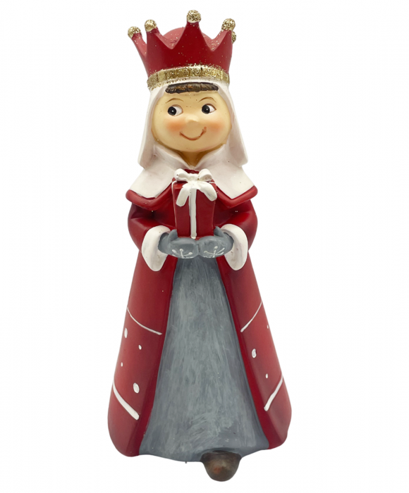 Figurina Craciun Printesa cu coroana si mantie NATALIE, 16cm [2]