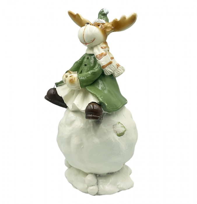 Figurina Craciun Ren pe bulgare MINTY, 7x18cm [1]