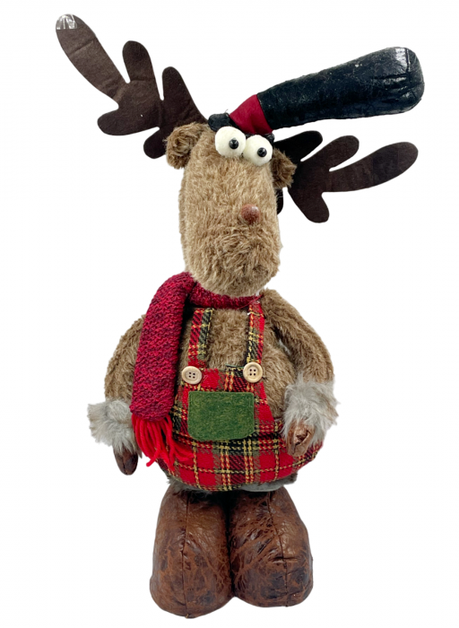 Figurina Craciun Ren BLITZEN, Picioare extensibile, 45/ 70cm [2]