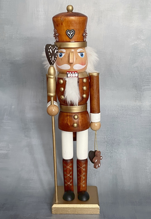 Figurina Craciun - Spargatorul de Nuci LEOPOLD, Maro, 38cm [2]