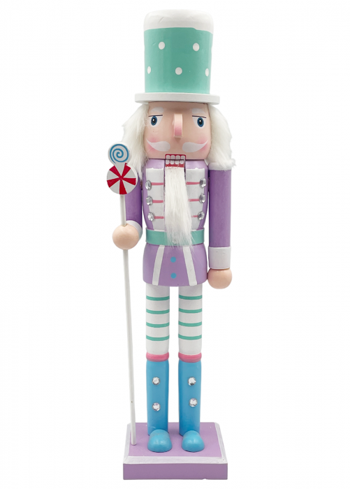 Figurina Craciun - Spargatorul de Nuci CANDY, Mov, 38cm [1]