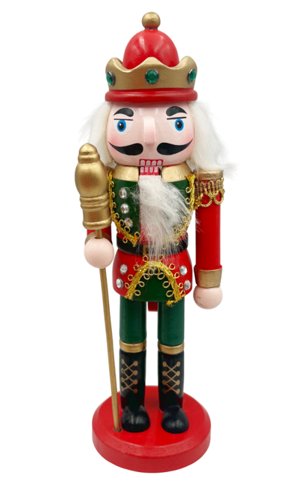 Spărgător de nuci decorativ cu detalii aurii și coroană regală [1]