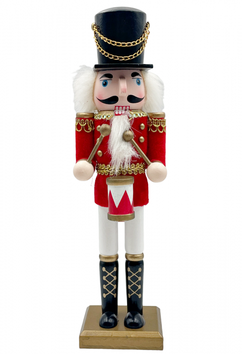 Figurina Craciun - Spargatorul de Nuci CAMERON, Rosu, 30cm [1]