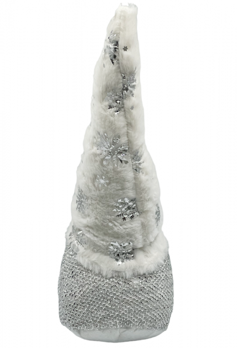 Figurina Craciun Spiridus GRUMPY, Alb, 30cm [2]