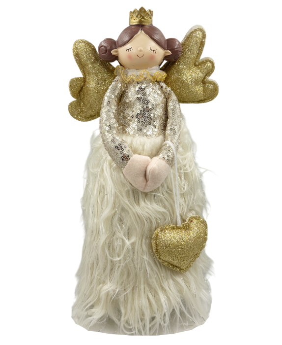 Figurina decorativa ingeras cu led si aripi aurii CONSTANCE [1]