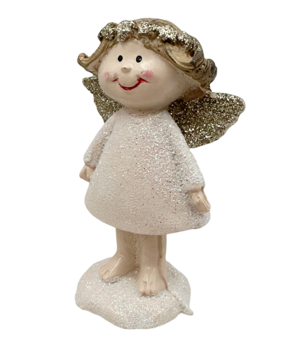 Îngeraș decorativ cu sclipici – Figurină elegantă de Crăciun | Prăvălia cu Surprize [2]