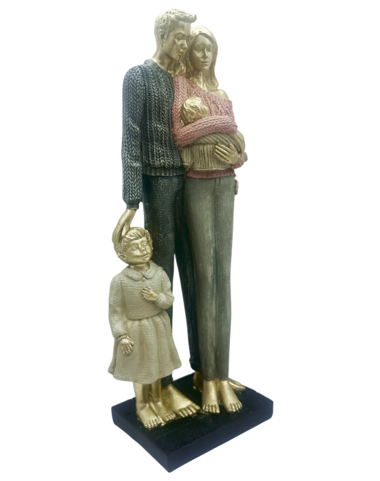 Statueta Familie cu 2 copii HAPPINESS, 30 cm [2]