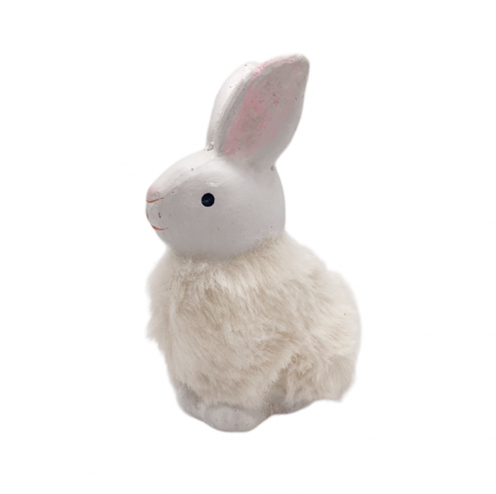 Iepure decorativ cu blanita FLUFFY, 9cm [2]