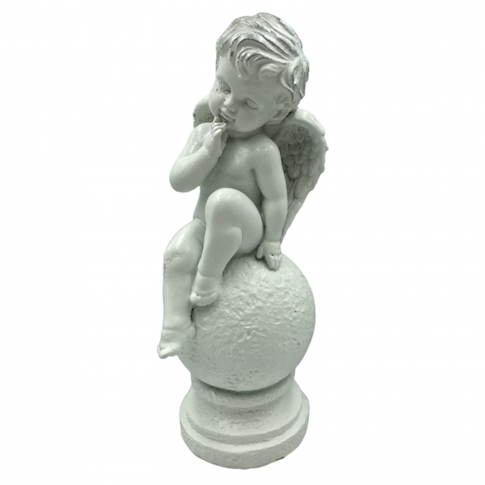 Inger decorativ RAPHAEL, Alb, 22cm [2]