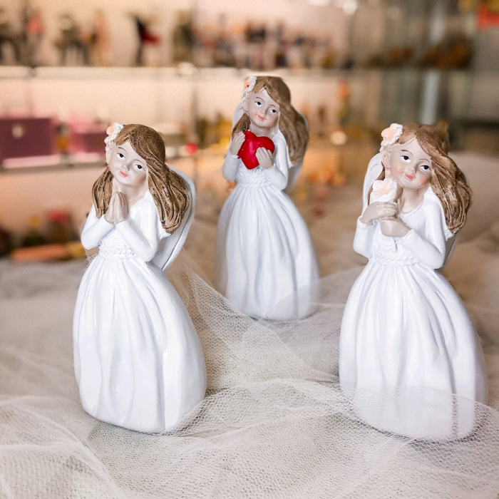Inger decorativ ELSA, Alb, 10cm [2]