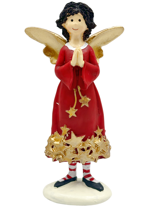 Figurină Îngeraș cu Aripi Aurii – Decorațiune de Crăciun [1]