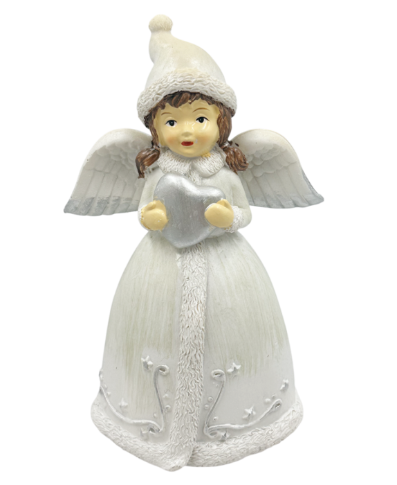 Figurină îngeraș alb cu mantie decorată SERENA [2]