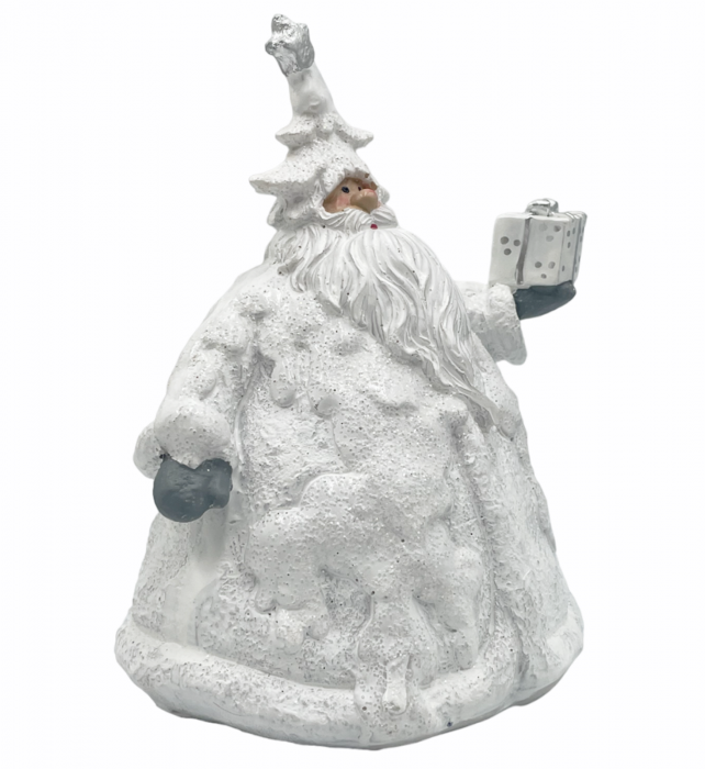 Figurina Mos Craciun GLAM, Alb, 15cm [2]