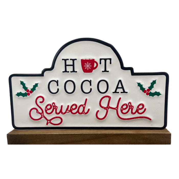 Decor de Crăciun – Tăbliță „HOT COCOA SERVED HERE” [1]