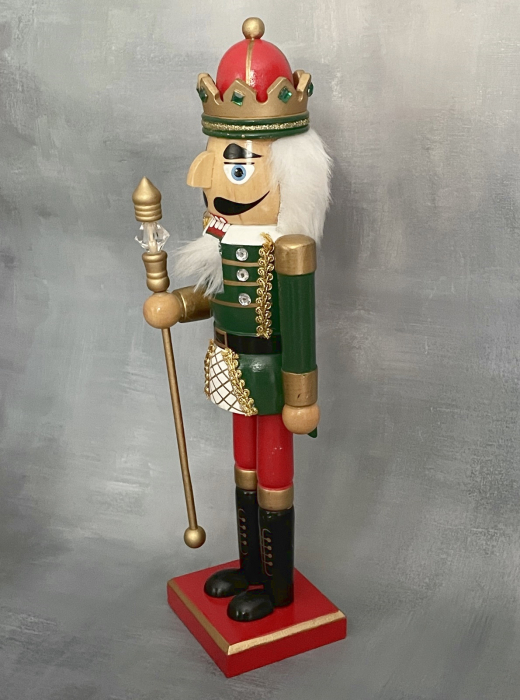 Figurina Craciun - Spargatorul de Nuci BING, Rosu/ Verde, 36cm [2]