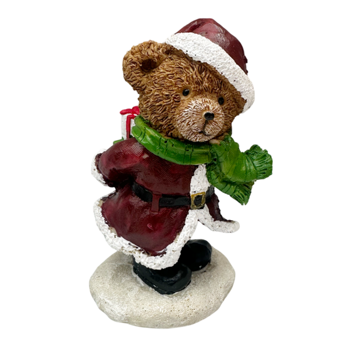 Figurina Ursulet de Crăciun cu Caciulita Rosie – Decor Festiv [2]