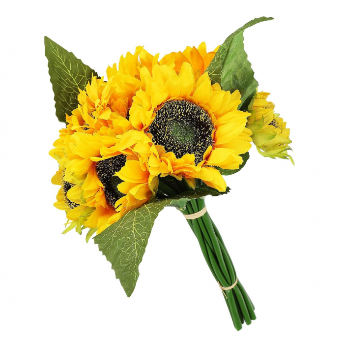 Floarea Soarelui artificiala CYRUS, Galben, 30cm [4]