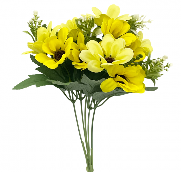 Flori de Camp artificiale SYLVIA, Galben, 30cm [1]
