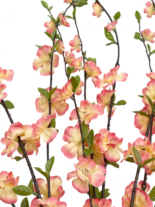 Crenguta cu flori artificiale BLOSSOM, Roz piersica, 100cm [2]