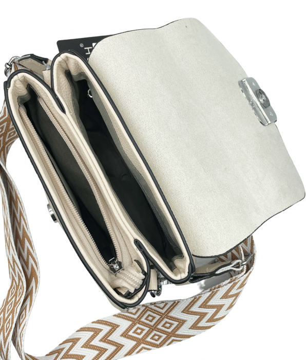 Geanta crossbody CINZIA, 20x14cm, Bej [3]