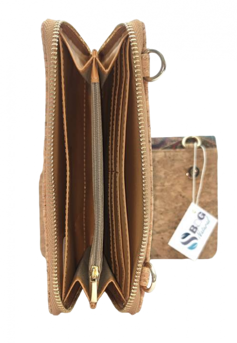 Geanta crossbody din pluta EVORA, Cu portofel detasabil [9]