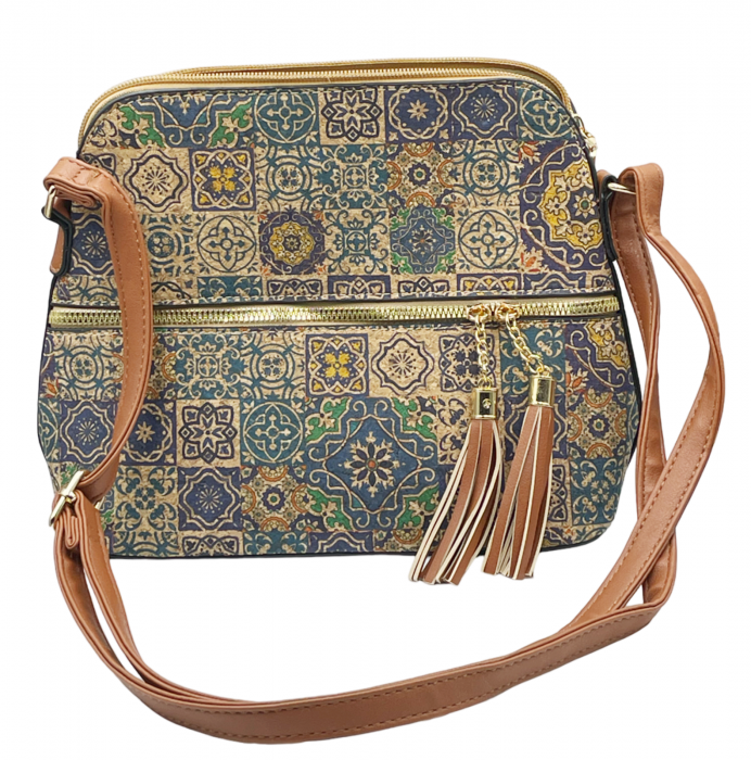 Geanta crossbody din pluta HAILEY, Cu ciucuri [3]