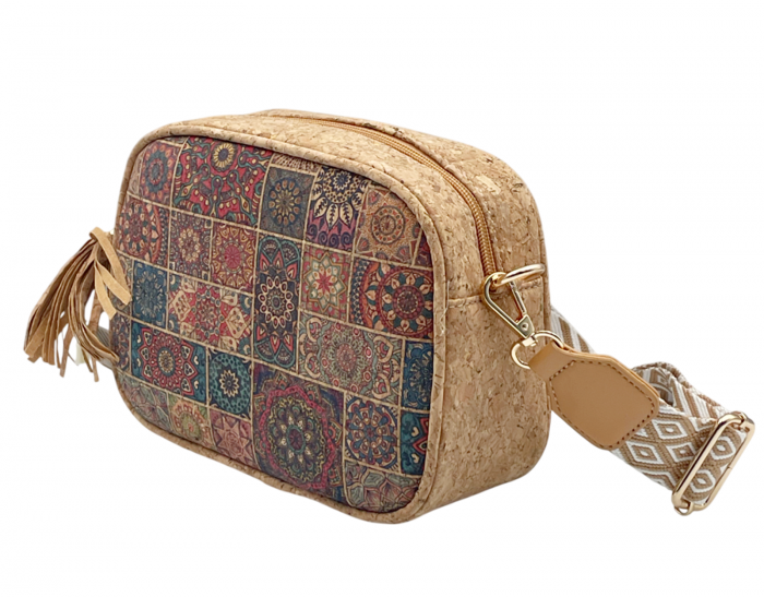 Geanta crossbody din pluta ISADORA, Bareta textil [3]