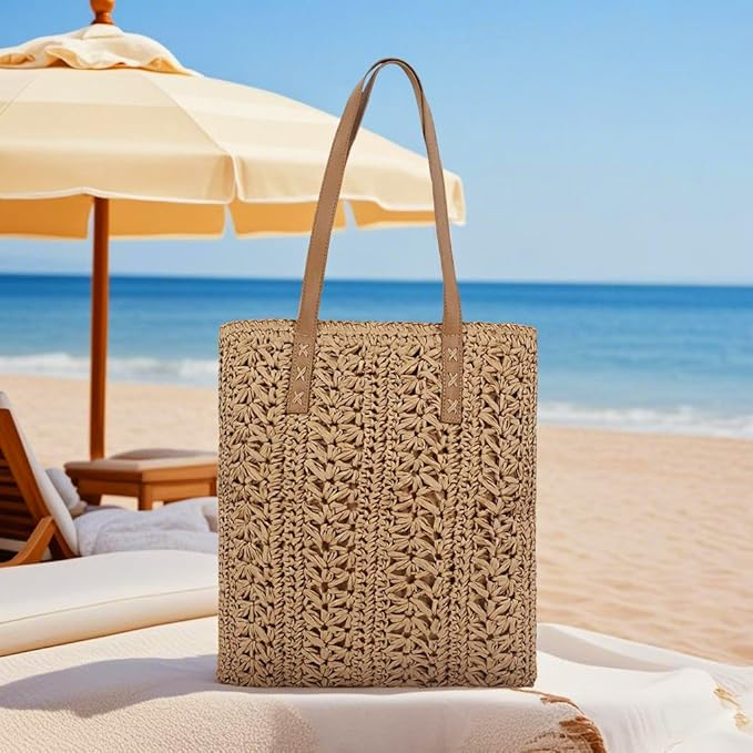Geanta de paie Shopper CLETTA, Maro [3]