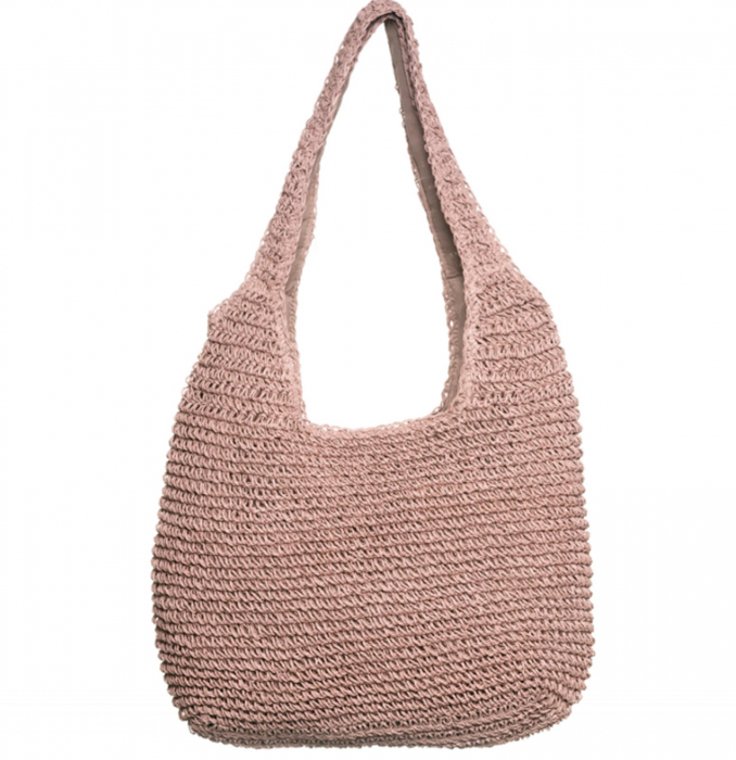 Geanta de paie Shopper ESTRELA, Roz prafuit [1]