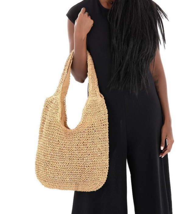 Geanta de paie Shopper ESTRELA, Roz prafuit [3]